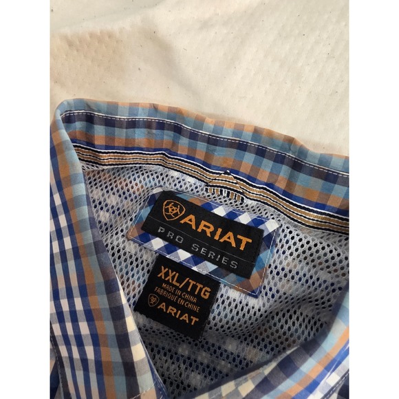 Ariat Other - Ariat Pro Series Mens XXL Blue Plaid Long Sleeve Western Button Down Shirt